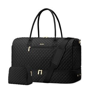 Travel Weekender Duffle Bags Large Carry On  w/ Shoe Compartment w/Toiletry Bag